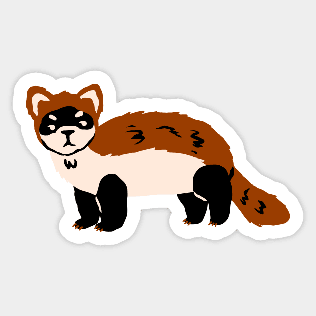 ferret lover, cute ferret, ferret pet, animals- black footed ferret Sticker by bansalriya